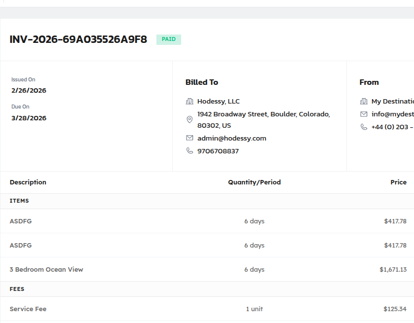 Workspace in business accommodation